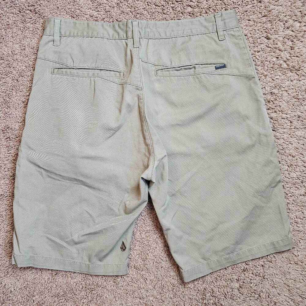 Volcom Chino Shorts Mens 34 Act 36 Tan Stretch Modern Fit Casual Skater Outdoors - Picture 2 of 11